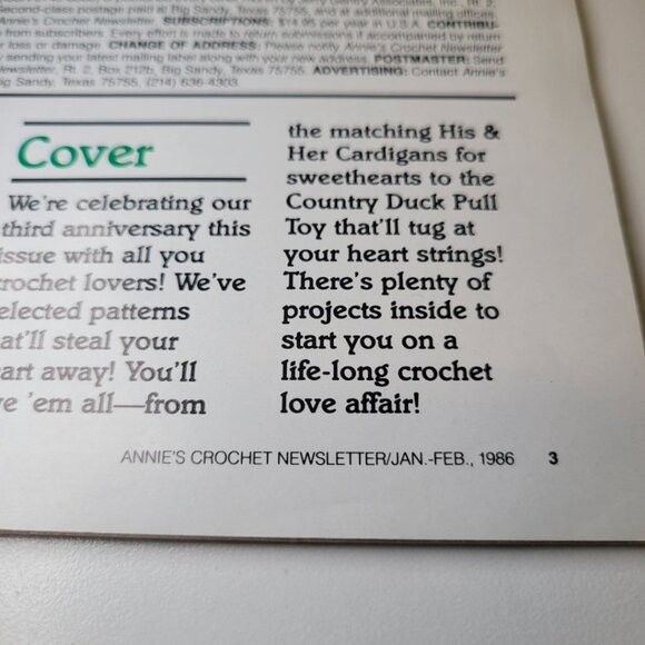 Annies Crochet Newsletter 1986 No 19 Baby Nursery Doll Dress Crafting Blanket - Picture 4 of 9